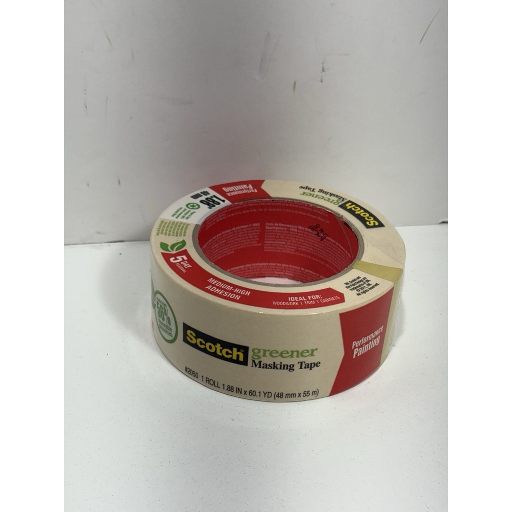 Scotch Greener General Purpose Basic Painting Masking Tape 1.88 "x60‎ Yd #2050